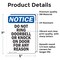 Signmission Do Not Ring Doorbell Or Knock OSHA Notice Sign, Vinyl Decal, 5in W x 7in L, 2PK OS-2PACK-NS-D-57-V-11356 - alternate 2